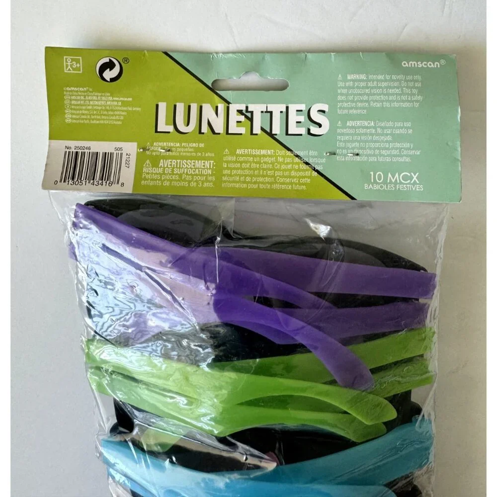 Glasses Lentes 10 mix pc Party Favors Souvenirs Black Multi Adults Child One Sz